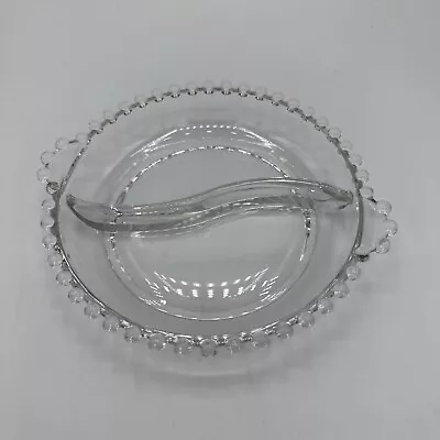 Buy Imperial Candlewick Crystal Elegant Glassware Divided Relish Dish  6 1/2 In. • 9.98£