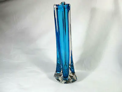 Buy Whitefriars Kingfisher Blue Tricorn Vase • 35£