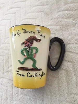Buy Watcombe Torquay Pottery Childs Milk Mug Vintage Lucky Devon Pixie Cockington • 5£