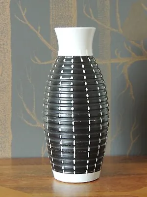 Buy Mid Century Denby Albert Colledge Burlington Black & White Vase • 40£
