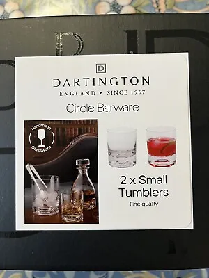 Buy Dartington Crystal Circle Barware 2x Small Tumblers Whiskey Glasses • 27.50£