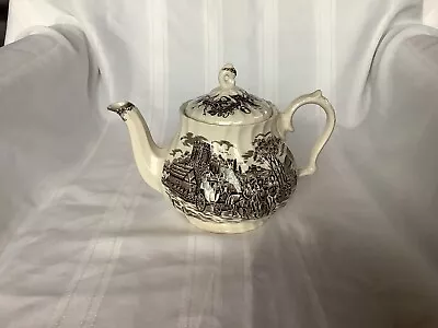 Buy Vintage Fine Staffordshire Ironstone TEAPOT By MYOTT England ROYAL MAIL BROWN • 94.87£