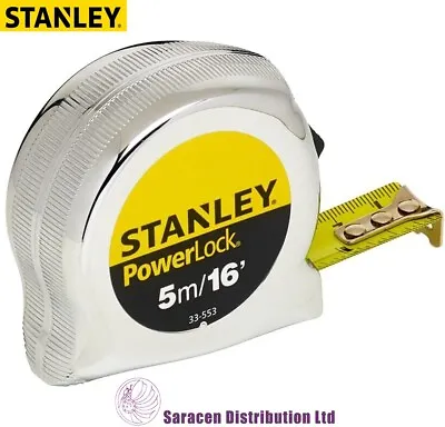 Buy STANLEY METRIC/IMPERIAL MICRO POWERLOCK TAPE MEASURE, 5m 16' - 0-33-553 • 11.99£