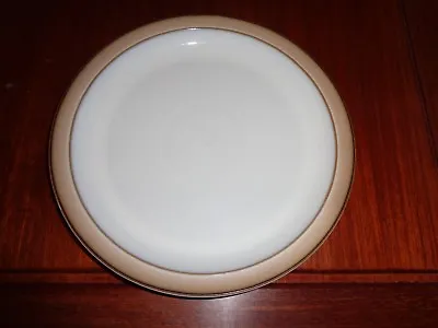 Buy Denby Fine Stoneware Salad Or Breakfast Plate White With Beige And Brown Trim • 9.99£