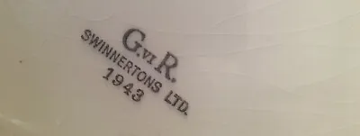 Buy Dated 1943 GR VI - Swinnertons Oval Meat Plate • 3£