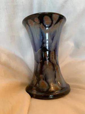 Buy Ewenni Pottery Vase Dark Blue, Light Blue And Rust Glaze 13 Cm • 14.99£