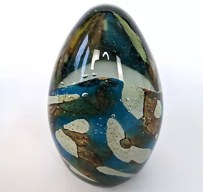 Buy Vintage Mdina Art Glass Michael Harris Earth And Water Signed Paperweight • 18£