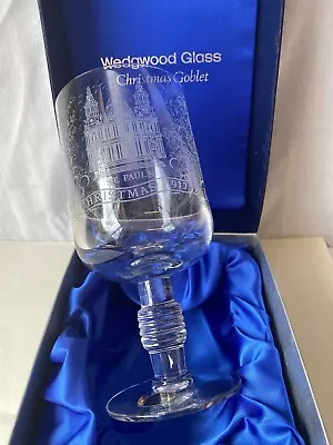 Buy Wedgwood Glass Goblet St Paul's Cathedral Angels Christmas Large Etched 1977  • 9.99£