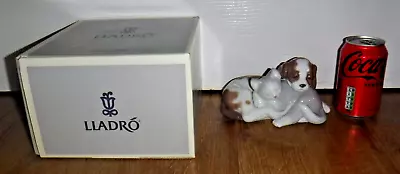 Buy Lladro Retired Bosom Buddies Figurine Cat Cuddling Dog ~ 6599 ~ Excellent Boxed • 59.99£