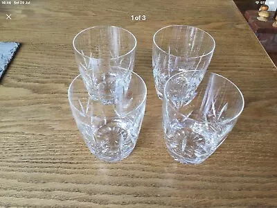 Buy Vintage Set Of Four - Cut  Glass / Crystal TUMBLERS • 15£