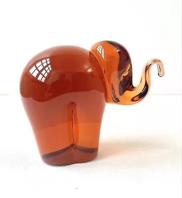 Buy Vintage Orange Glass Elephant Paper Weight Wedgwood? In Excellent Condition • 14.95£