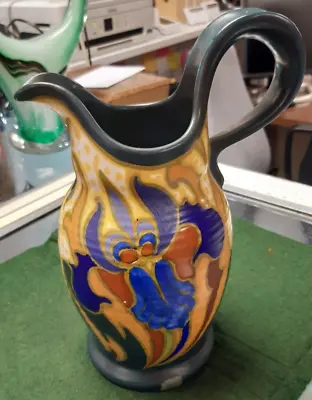 Buy Vintage Dutch Gouda Pottery Floral Vase/ Jug • 30£