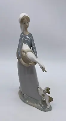 Buy Lladro Figurine Girl With Goose And Puppy 4866 Retired C5 • 150£