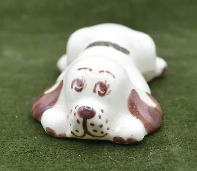 Buy Vintage Rio Hondo Dog Puppy California Pottery Figurine Brown White -Souvenir • 14.43£