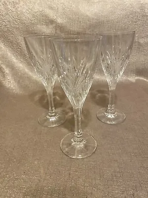 Buy Set Of 3 Vintage Royal Doulton Cisier Crystal Wine Glasses 8  Heavy Quality • 34.99£
