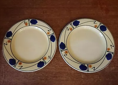 Buy 2 X Poole Pottery Omega By Fenella Mallalieu 19cm Side Tea Plates Lunch Ceramic • 9.99£