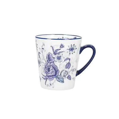 Buy London Pottery Blue Rose, Ceramic Mug 300ml, Almond/Blue • 18.89£