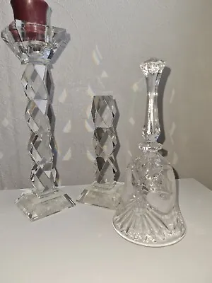 Buy Stunning Vintage LeK Lead Crystal Cut Glass Bell 🔔 Vgc See Description • 6£