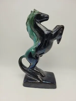 Buy Vintage Rearing Horse Figurine Statue Blue Mountain Pottery Bookend READ (S5) • 26.49£