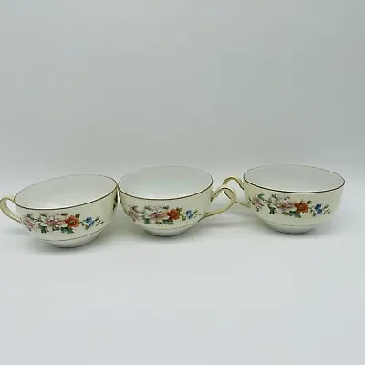 Buy Palace H&C Bavaria Heinrich Set Of 3 Vintage Porcelain Tea Cups • 13.46£