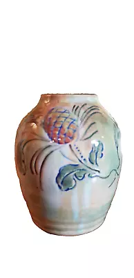 Buy Vintage Royal Doulton Brangwyn Ware 6  Inch Floral Painted Pottery Vase C1930 • 40£