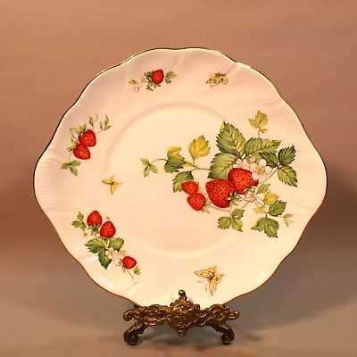Buy Queens China Virginia Strawberry Cake Plate • 22£