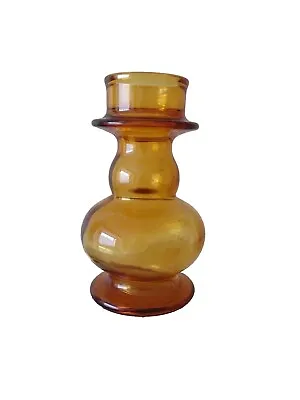 Buy Riihimaki Vase 1960's Amber Glass • 27.50£