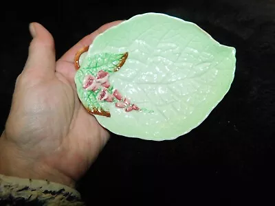 Buy Vintage Carlton Ware Foxglove Leaf Shaped Dish 1875 Australian Lovely Colours • 7£