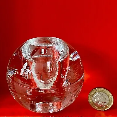 Buy VINTAGE Iittala GLASS DOUBLE ENDED CANDLE HOLDER BY TIMO SARPANEVA FINLAND 1970 • 24.99£