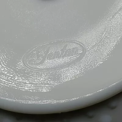 Buy Vintage Fenton Ruffled Hobnail Dish Milk Glass Candy Nut Bowl White 7  W Handle • 18.65£
