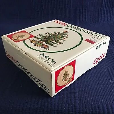 Buy Spode CHRISTMAS TREE Three Piece BUFFET SET Boxed ENGLAND S3324 • 18.09£