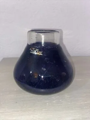 Buy Very Heavy Hand Blown Purple Bubble Glass Vase /candle Holder Parlane Portugal • 4.99£