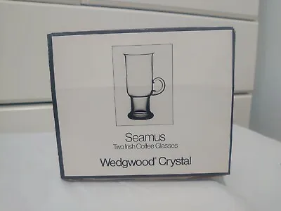 Buy  Vintage Wedgewood Crystal Set Irish Coffee Glasses In Smoke Grey In Box  • 15£