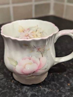Buy Vintage Staffordshire Hand Decorated Floral Bone China Elizabethan Tea Cup • 9.99£