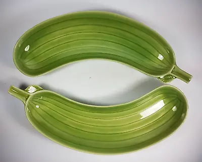 Buy Pair Of Retro Stig Lindberg Gustavsberg Pickle Serving Dish Tray Cucumber Design • 92.50£