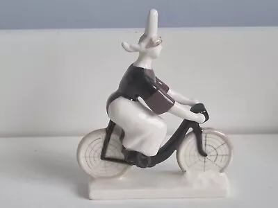 Buy French Henriot Quimper Pottery Lady On Bike F880 Caujan • 15£