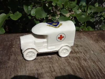 Buy Vintage Carlton Ware Shepton Mallet Crested China World War 1 RedCross Ambulance • 28.99£