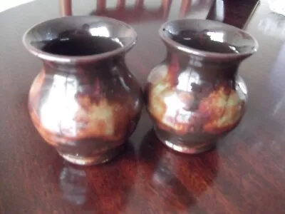 Buy Pair Of Ewenny Welsh Pottery Vases • 8£