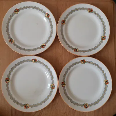 Buy 4 Art Deco BURLEIGH WARE Side Plates, Belvedere Pattern. • 5.99£