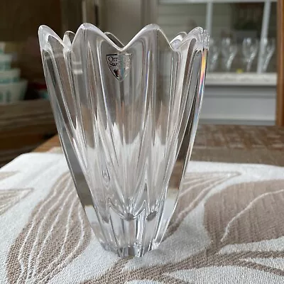 Buy Orrefors Sweden Crystal Glass Vase 10 Point Tulip  5.5   Signed • 37.41£