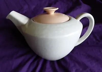 Buy Poole Pottery Twintone Large  Tea Pot Grey And Peach • 10£