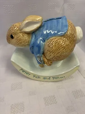 Buy Peter Rabbit Rocking Money Box Ceramic  Peter Ran And Ran  Enesco (No Box) • 14.99£