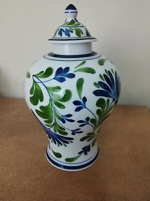 Buy Vintage Oriental  Floral  Ginger Jar, Storage Jar Or Vase With Lid, 23cm • 14.95£