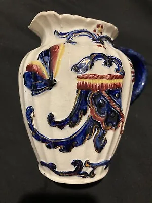 Buy An Antique Early 19thC Gaudy Welsh Pottery Jug Flower Butterfly Design • 19£