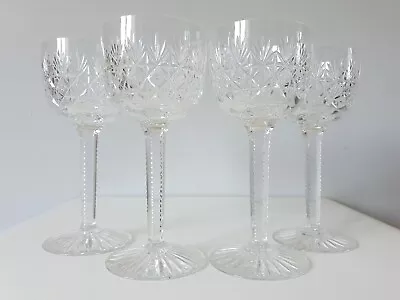 Buy 4 X Thomas Webb Crystal  WELLINGTON  Hock Wine Glass - 17 Cm (6.9 ) - Signed • 59.99£