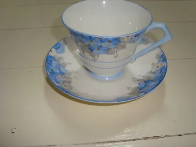 Buy Vintage 1930's Royal Paragon Tea -cup & Saucer Blue Hydrangea  Pattern Superb • 29.99£