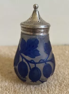 Buy Superb Victorian Blue Cameo Glass (Webbs?!) Sugar Shaker, C1900 • 6.50£