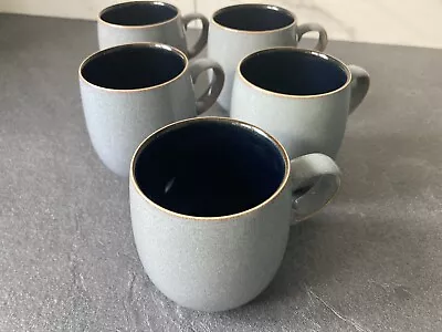 Buy Denby Jet Grey & Black Large Mugs 4  Set Of 5 • 50£
