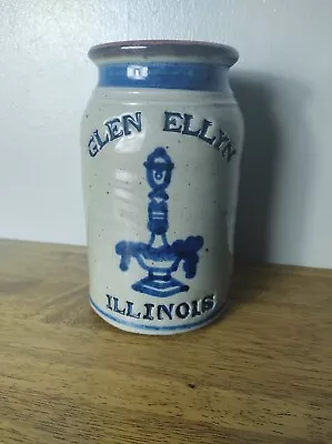 Buy Glen Ellyn Illinois Stoneware Jar Signed Vintage Home Decor  • 29.99£