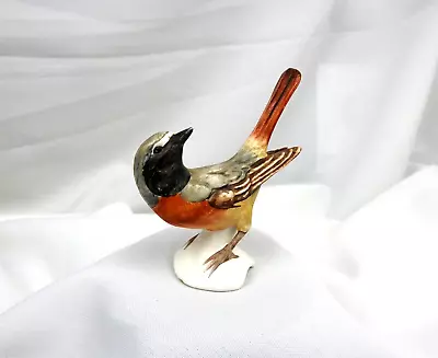 Buy Vintage Goebel Hummel Bird - Redstart Hand Painted Porcelain West Germany 1970's • 9.99£